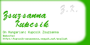 zsuzsanna kupcsik business card